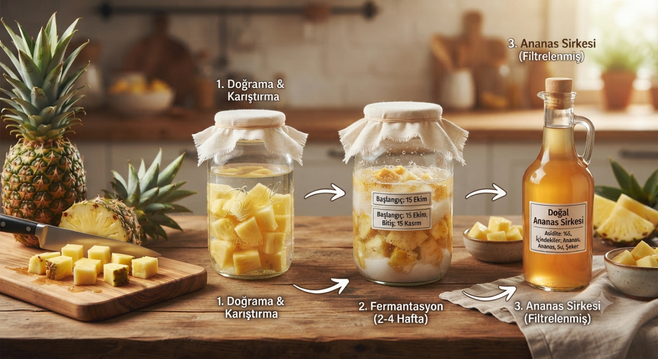 Antioksidan Bombası Ananas Sirkesi